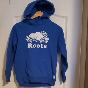 Roots Royal Blue Hoodie with White Logo